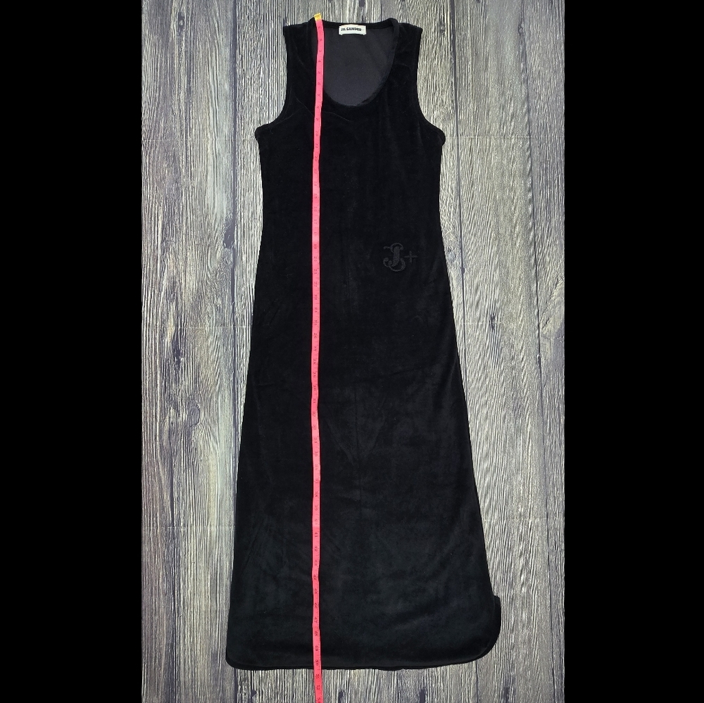 Jil Sander Long Black Velvet Dress - Picture 14 of 15